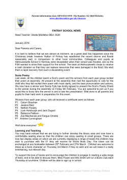 Newsletter January 2016