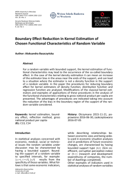 Boundary Effect Reduction in Kernel Estimation of Chosen