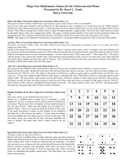 Mega-Fun Mathematics Games for the Classroom and Home