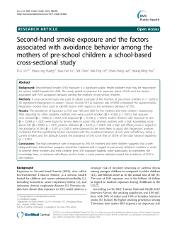 Second-hand smoke exposure and the factors associated with
