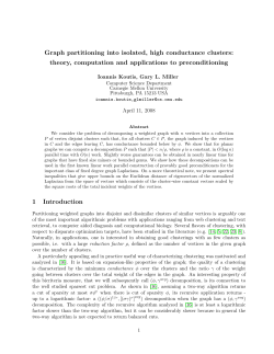 Graph partitioning into isolated, high conductance clusters: theory