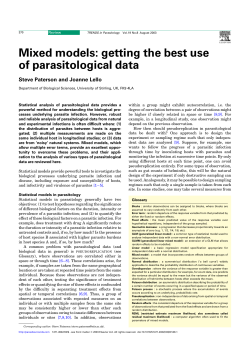 Mixed models: getting the best use of parasitological data