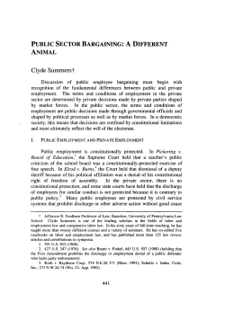 Public Sector Bargaining: A Difference Animal