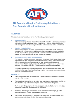 Boundary Umpires