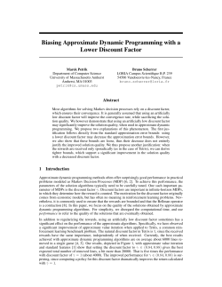 Biasing Approximate Dynamic Programming with a Lower Discount