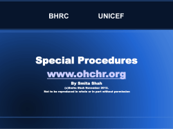 Special Procedures Relevant to CPN