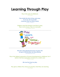 Learning Through Play