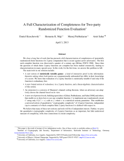 A Full Characterization of Completeness for Two