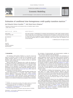 Estimation of conditional time-homogeneous credit quality transition