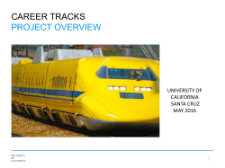 career tracks project overview - Staff Human Resources