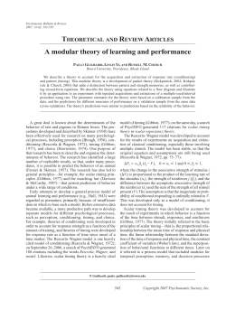 A modular theory of learning and performance