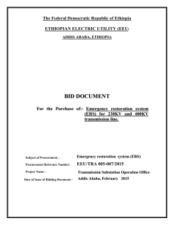 Supply of Emergency restoration system (ERS)