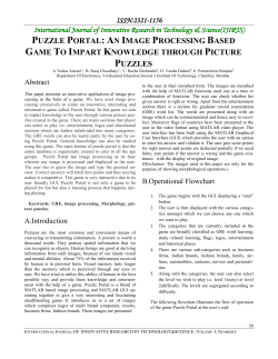 puzzle portal: an image processing based game to impart