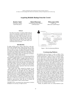 Acquiring Reliable Ratings from the Crowd
