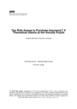 Too Risk Averse to Purchase Insurance? A Theoretical Glance at the