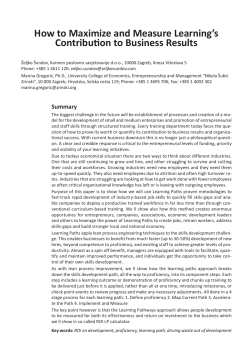 How to Maximize and Measure Learning`s Contribution to Business