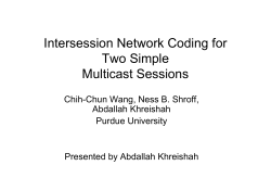 Intersession Network Coding for Two Simple Multicast Sessions