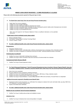 Living Care / Living Care Plus Claim Form