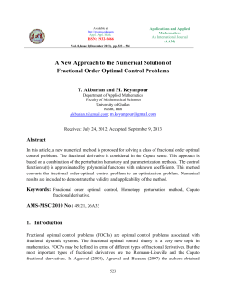 A New Approach to the Numerical Solution of Fractional Order