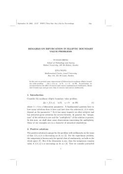 REMARKS ON BIFURCATION IN ELLIPTIC BOUNDARY VALUE