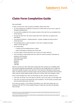 Boarding Fees claim form