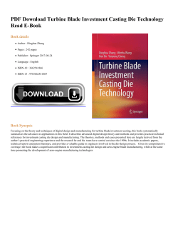 PDF Turbine Blade Investment Casting Die Technology