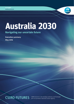 Australia 2030 &ndash; Navigating our uncertain future | Executive