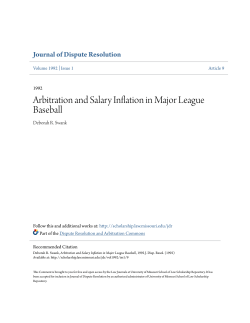 Arbitration and Salary Inflation in Major League Baseball