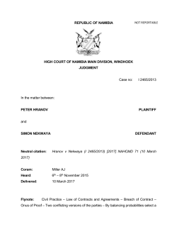 Hranov v Nekwaya (I 2465-2013) [2017] NAHCMD 71 (10 March