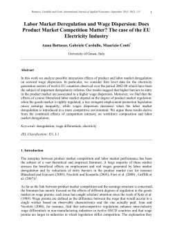 Labor market deregulation and wage dispersion: Does product