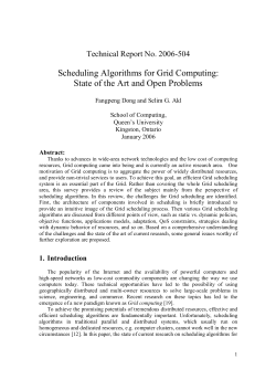 Scheduling Algorithms for Grid Computing