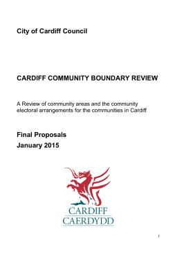 City of Cardiff Council CARDIFF COMMUNITY BOUNDARY