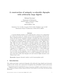 A construction of uniquely n-colorable digraphs with arbitrarily large