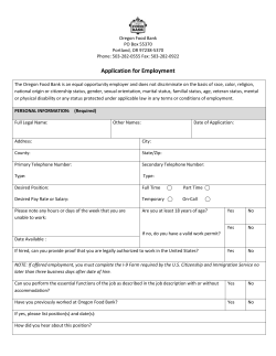 Application for Employment - Waterfront Blues Festival