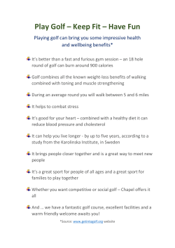 Play Golf &ndash; Keep Fit &ndash; Have Fun