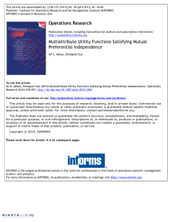 Multiattribute Utility Functions Satisfying Mutual - usc