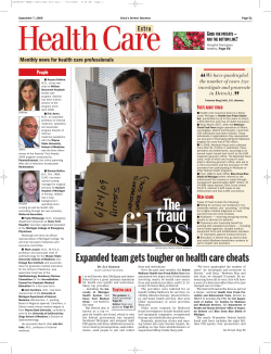 Expanded team gets tougher on health care cheats