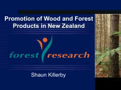 Promotion of Wood and Forest Products in New Zealand