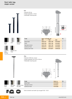 Steel table legs, simple version