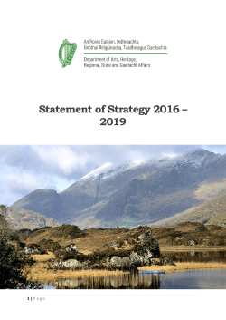 Statement of Strategy 2016 &ndash; 2019 - Department of Arts, Heritage
