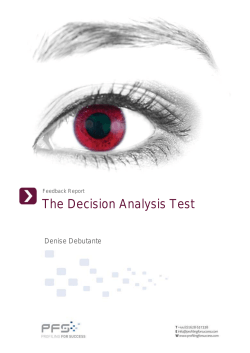 The Decision Analysis Test