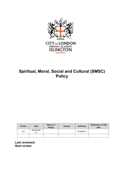 Spiritual, Moral, Social and Cultural (SMSC)