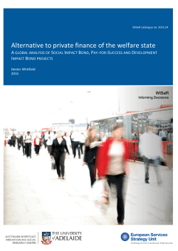 Alternative to private finance of the welfare state