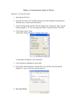 Make a Concentration Game in Word