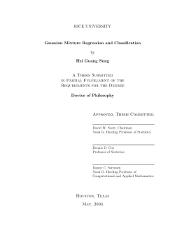 RICE UNIVERSITY Gaussian Mixture Regression