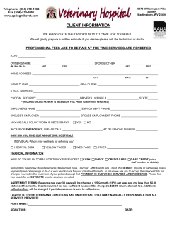 New Client Registration Document
