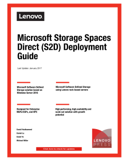 Microsoft Storage Spaces Direct Deployment Guide