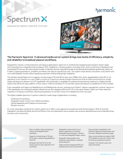 Spectrum X - Harmonic Inc