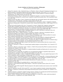 Practice Guidelines for Preoperative Fasting and the Use of