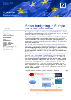 Better budgeting in Europe: What can Fiscal Councils contribute?